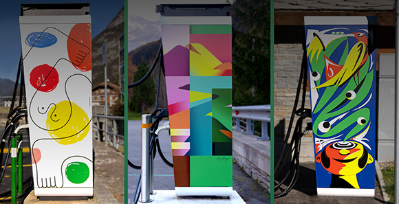 Art in Motion: Three Machas Artists Transform Charging Stations into an Open-Air Art Museum